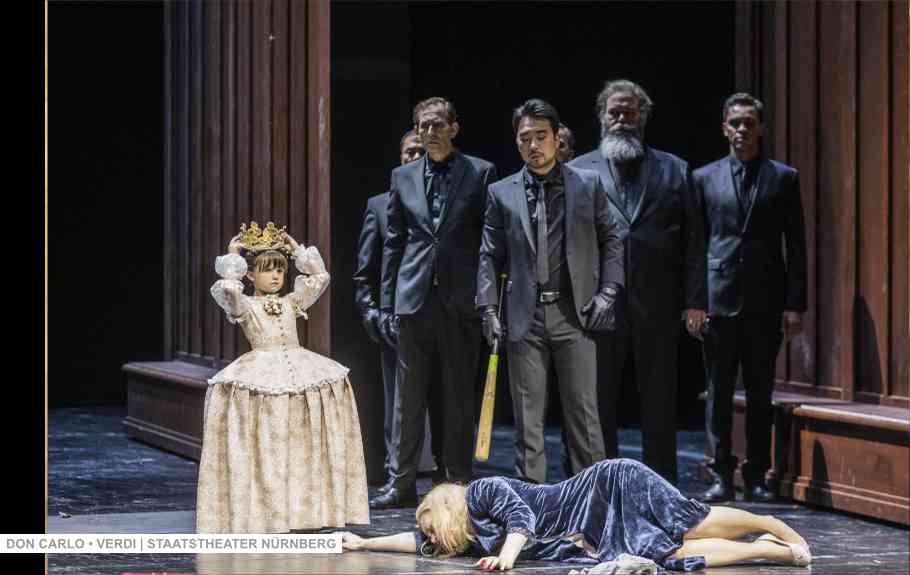 Szenenbild aus "Don Carlo" (Verdi), Staatstheater Nürnberg, 2019; Foto: Ludwig Olah, ludwigolah.de